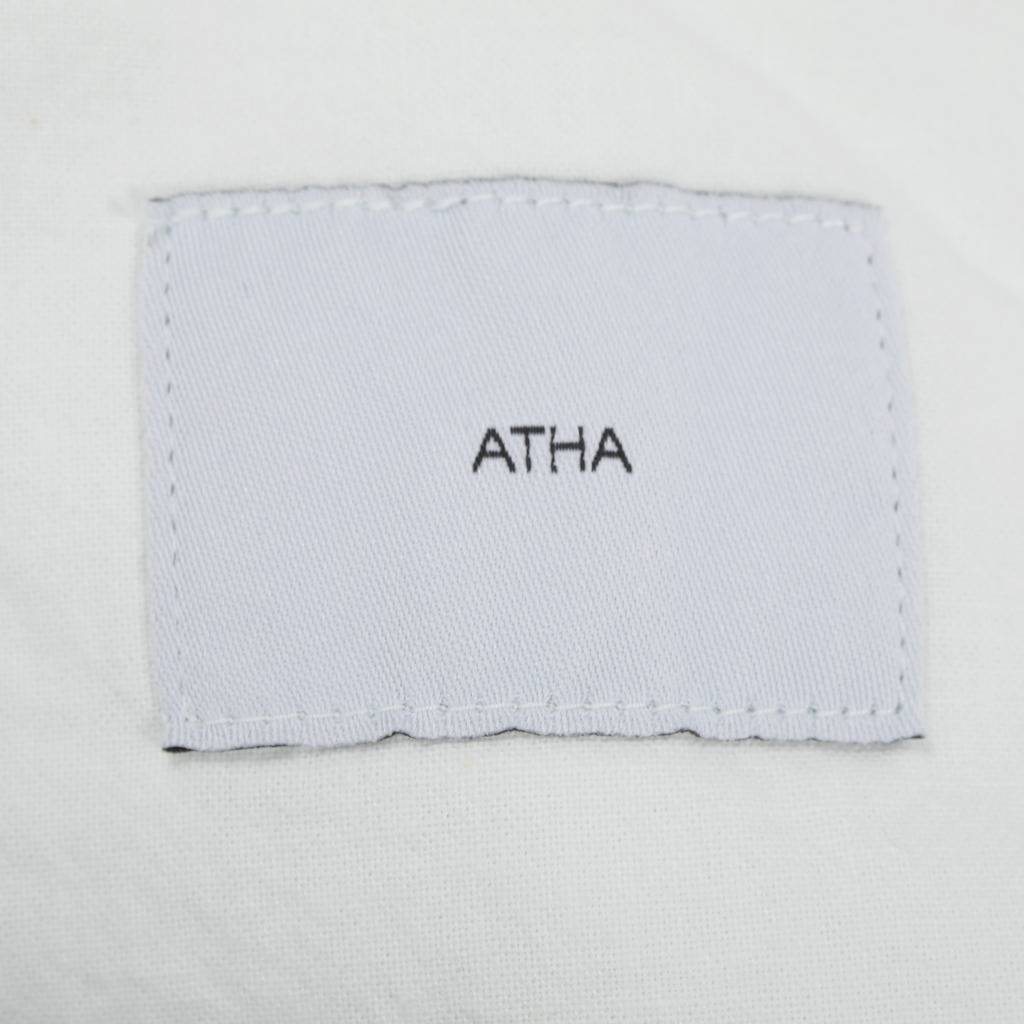 ATHA アタ ワイドイージーパンツ FADE DENIM GATHER WIDE EASY TROUSERS アイスブルー