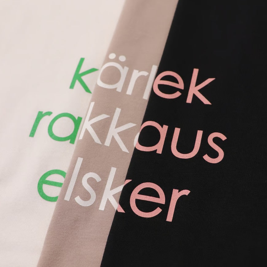 amne アンヌ プリント Tシャツ H_s tee L.L.L BLACK