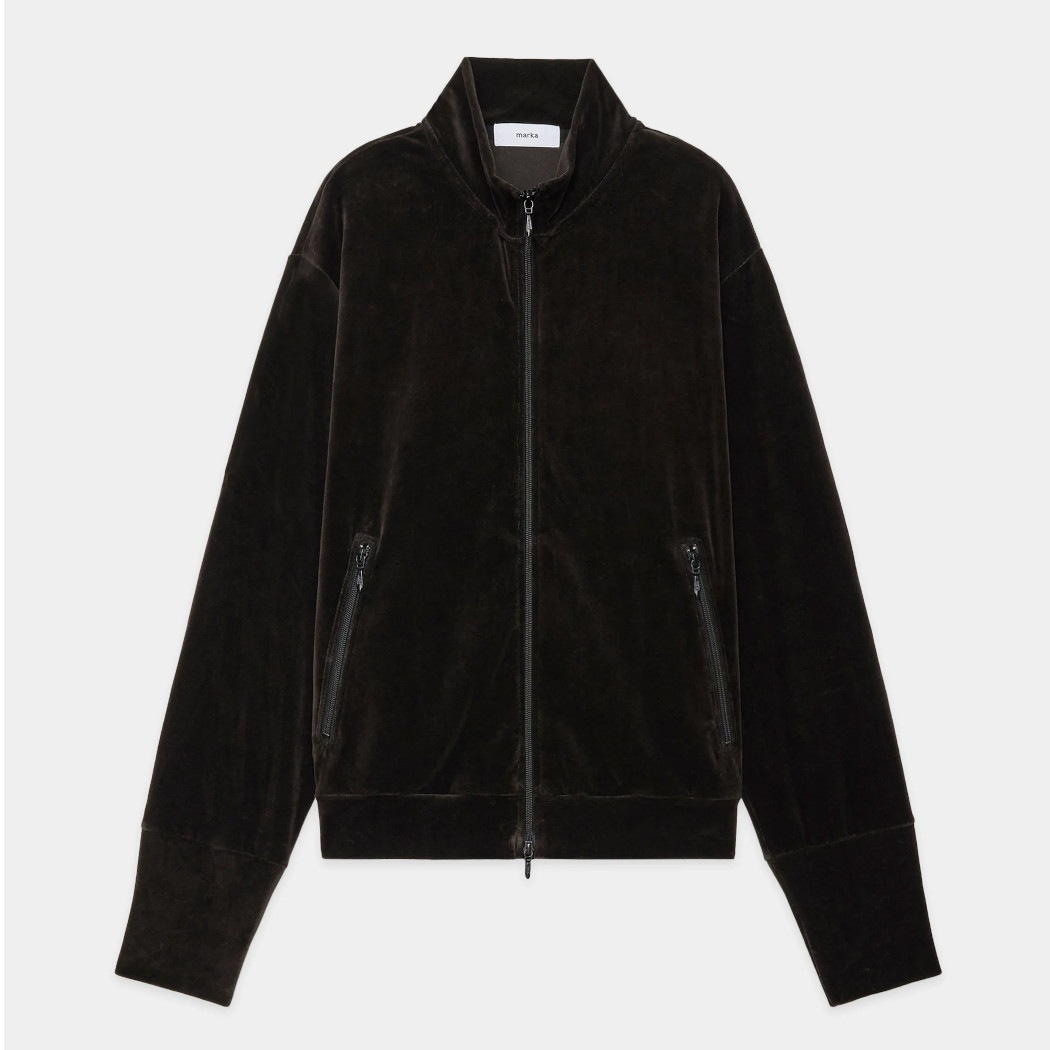 marka マーカ オーガニッコットンベロア フルジップトラックジャケット