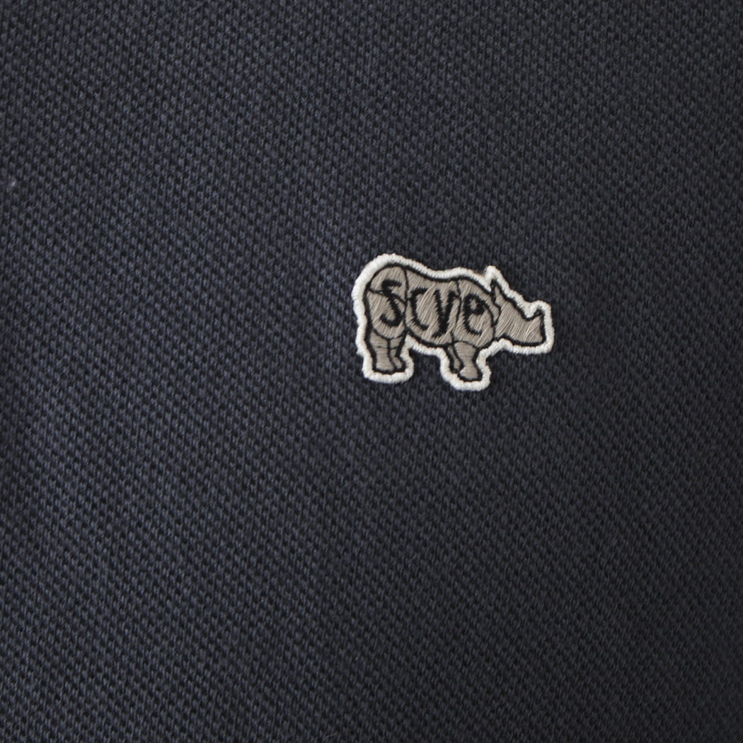 SCYE BASICS サイベーシックス 鹿の子 ポロシャツ ウオッシュド Cotton Pique Polo Shirt ダークグレー