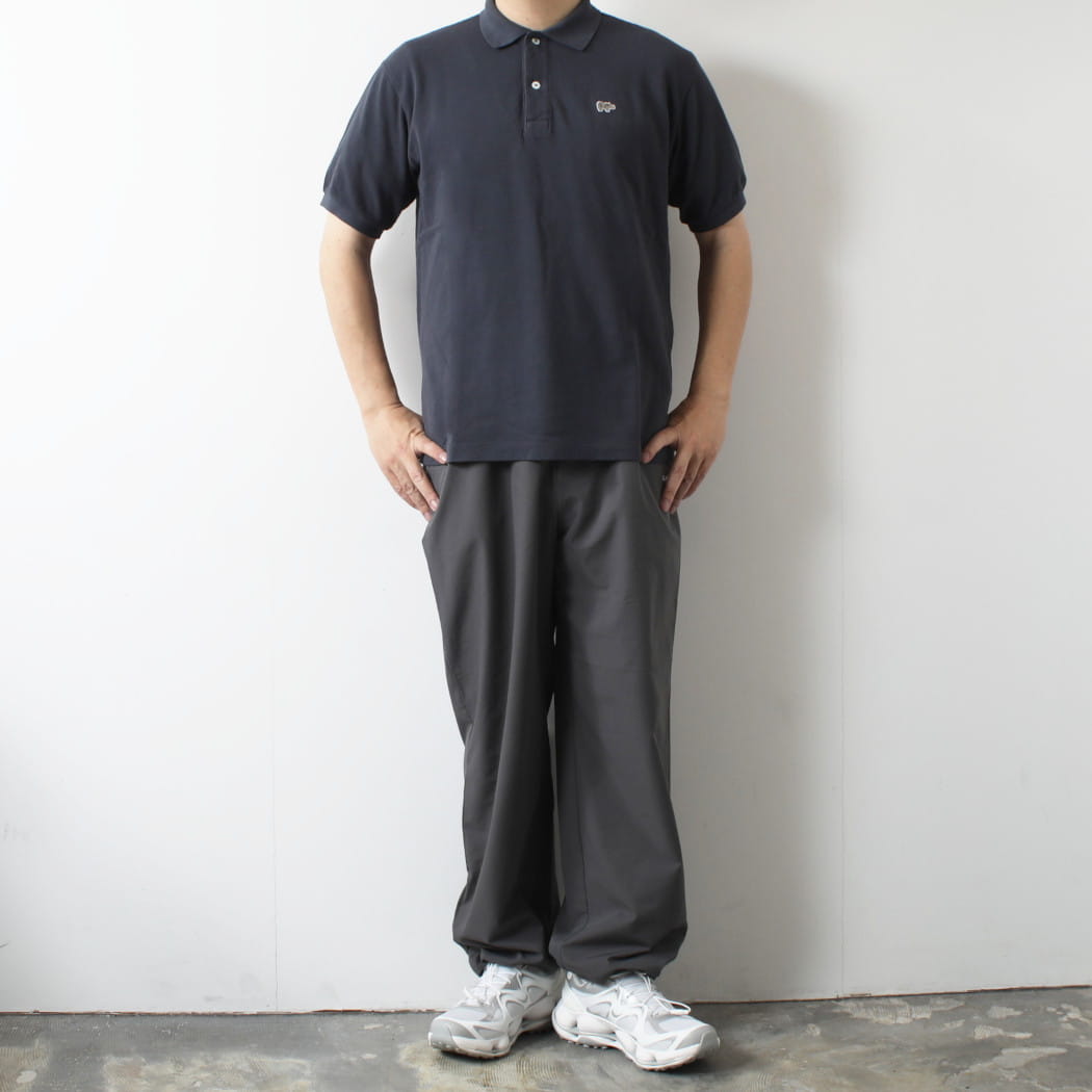 SCYE BASICS サイベーシックス 鹿の子 ポロシャツ ウオッシュド Cotton Pique Polo Shirt ダークグレー