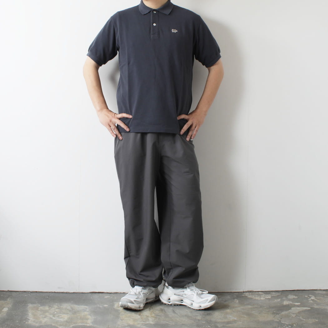 SCYE BASICS サイベーシックス 鹿の子 ポロシャツ ウオッシュド Cotton Pique Polo Shirt ダークグレー