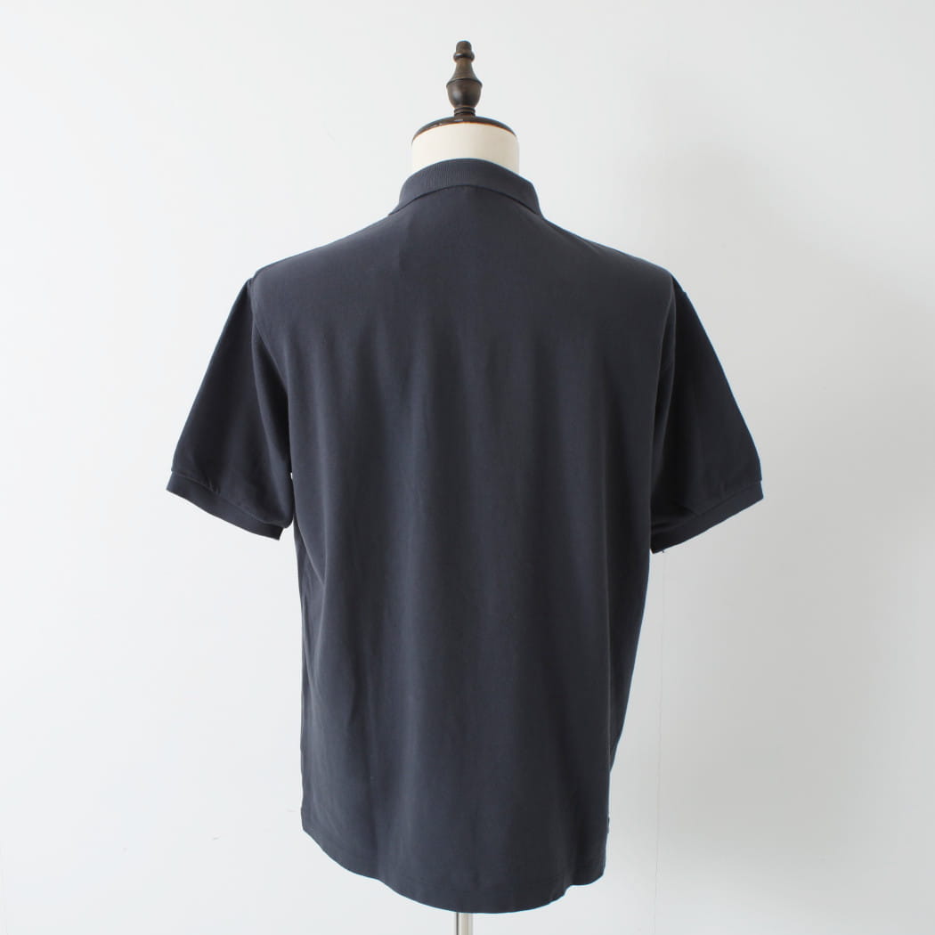 SCYE BASICS サイベーシックス 鹿の子 ポロシャツ ウオッシュド Cotton Pique Polo Shirt ダークグレー