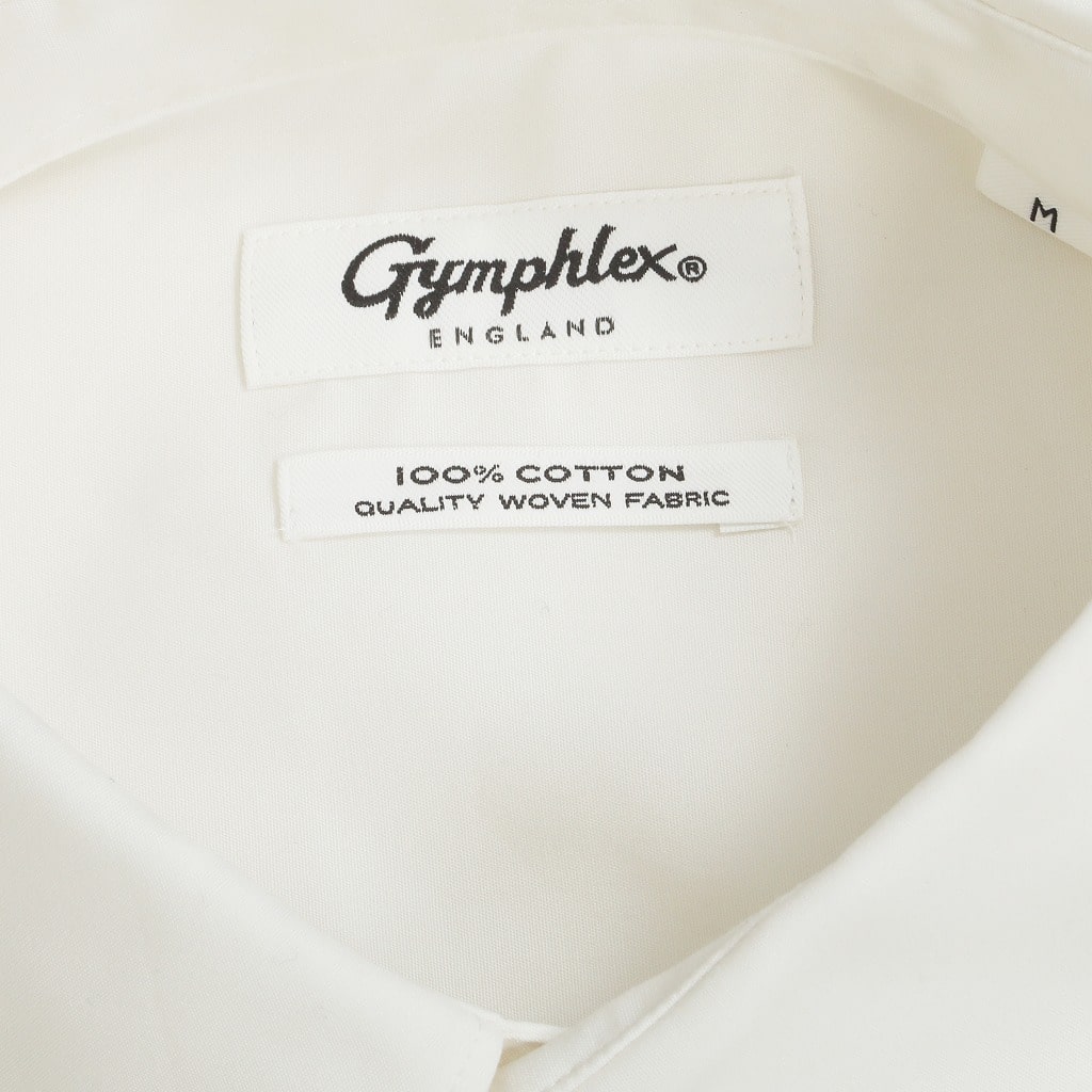 Gymphlex ジムフレックス ワイドシャツ レギュラーカラー ブロード アイボリー