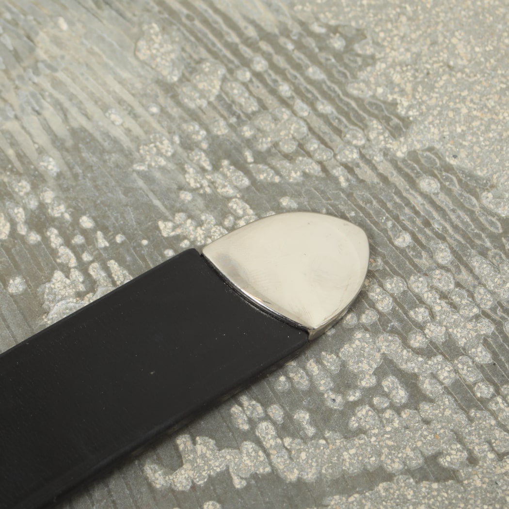 ハーディーアンドクレヴァリー Hardy&Cleverley  UKサドルレザーベルト イギリス製 ブラック／シルバー