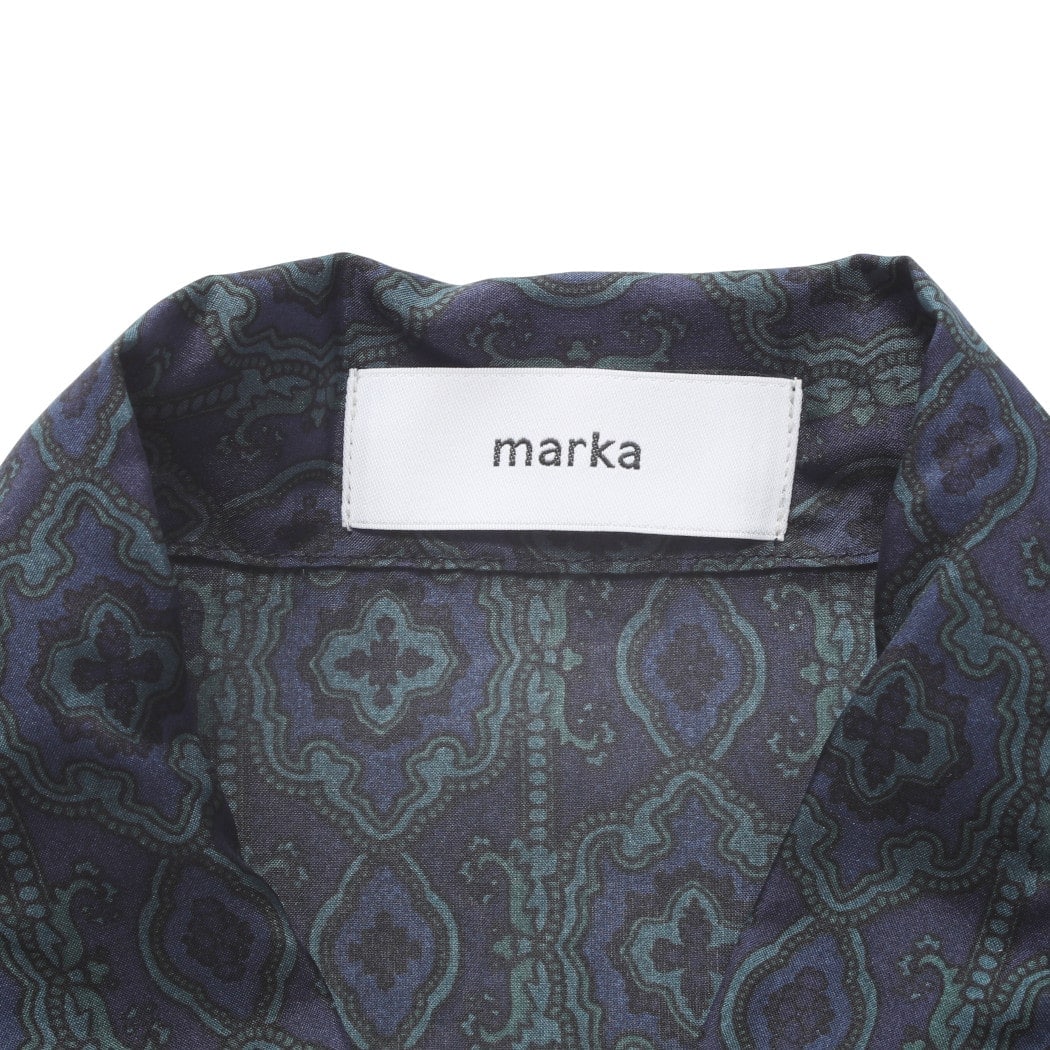 マルコのシルク marka マーカ 8匁シルク羽二重 シルクオープンカラーシャツ HABUTAE