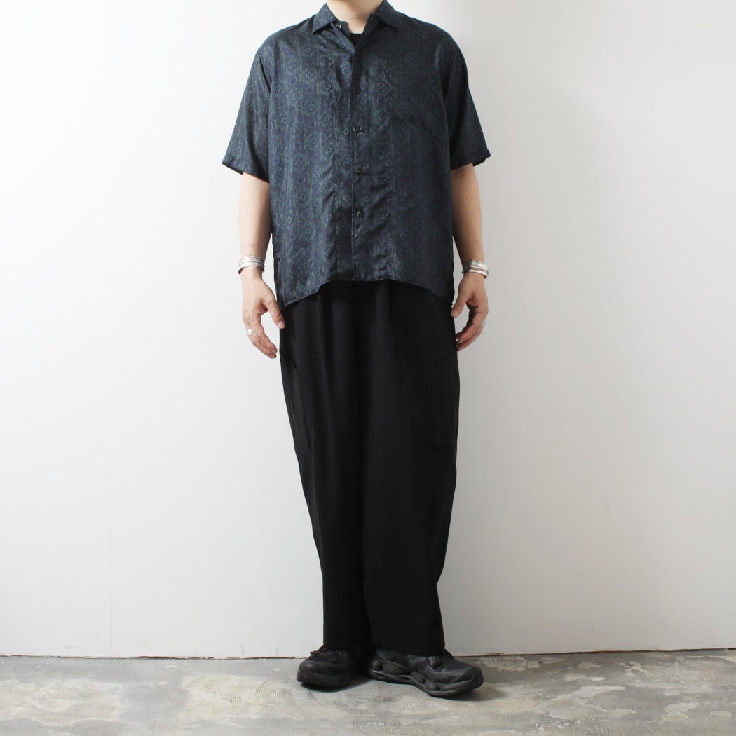 marka マーカ 8匁シルク羽二重 シルクオープンカラーシャツ HABUTAE