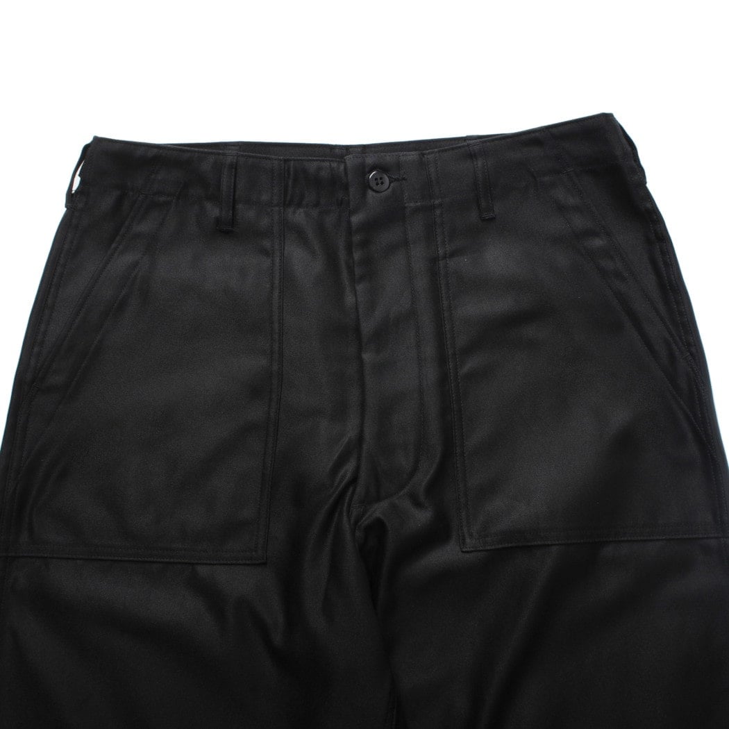 INTERIM インテリム ギザバック サテン ベイカーパンツ ブラック