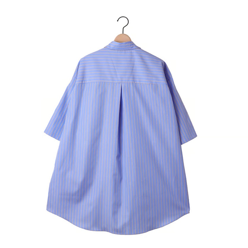 COOTIE / 半袖シャツ/XL/コットン/マルチカラー/ストライプ amne アンヌ スーピマコットン マルチストライプ 半袖 シャツ PIMA