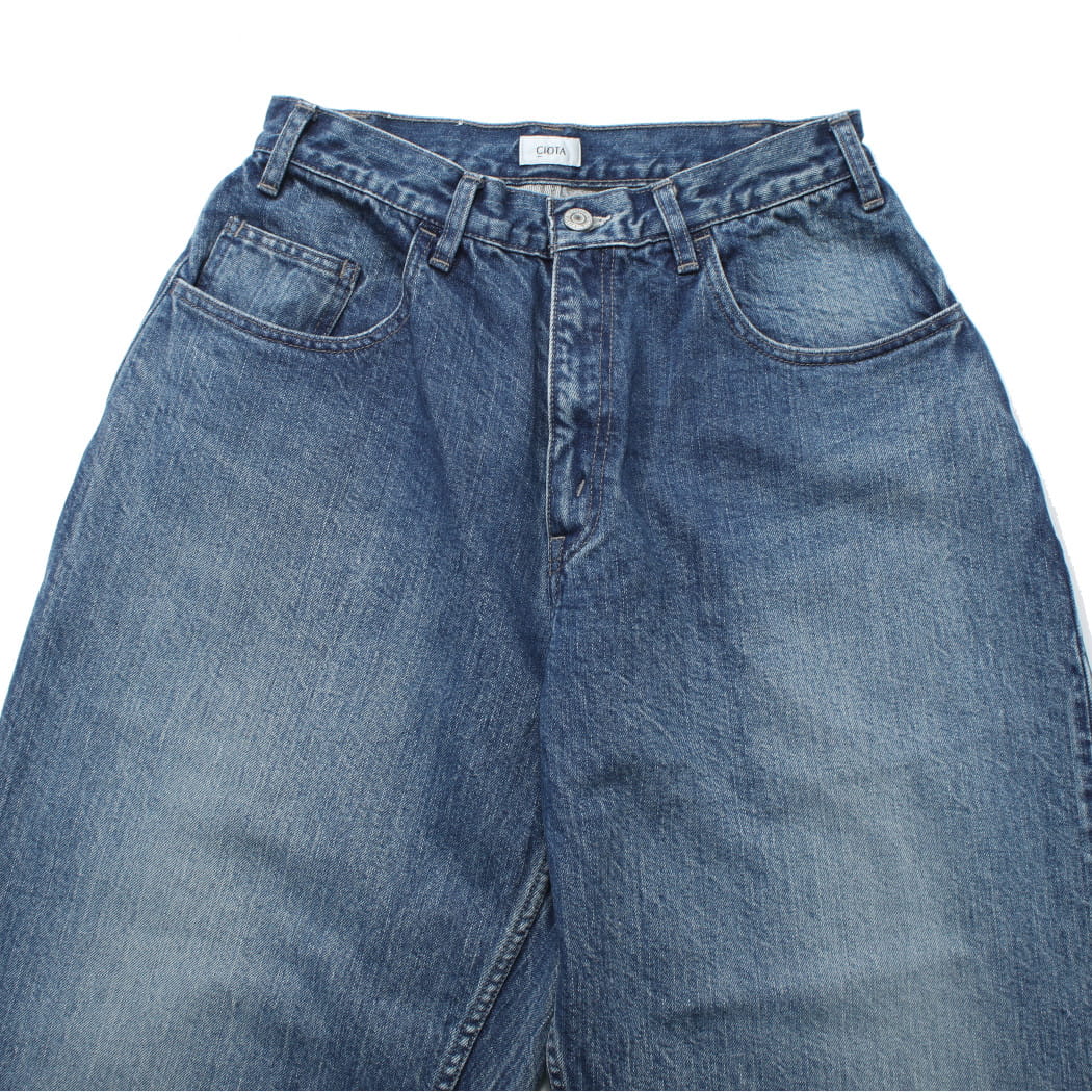 CIOTA シオタ 13.5oz Wide Baggy ワイドバギーデニム ミディアムブルー PTL-27WBG-PIMBL