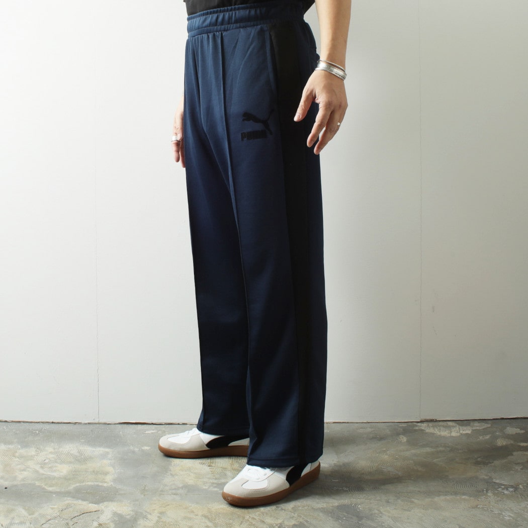 PUMA プーマ t7 ワイド トラックパンツ ジェンダーレス ネイビー