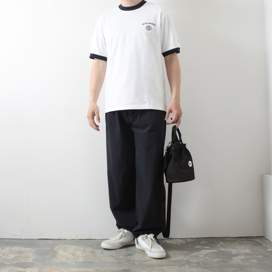 Scye サイ コットン ジャージー プリント リンガー Tシャツ Cotton Jersey Print Ringer T-Shirt オフシロ