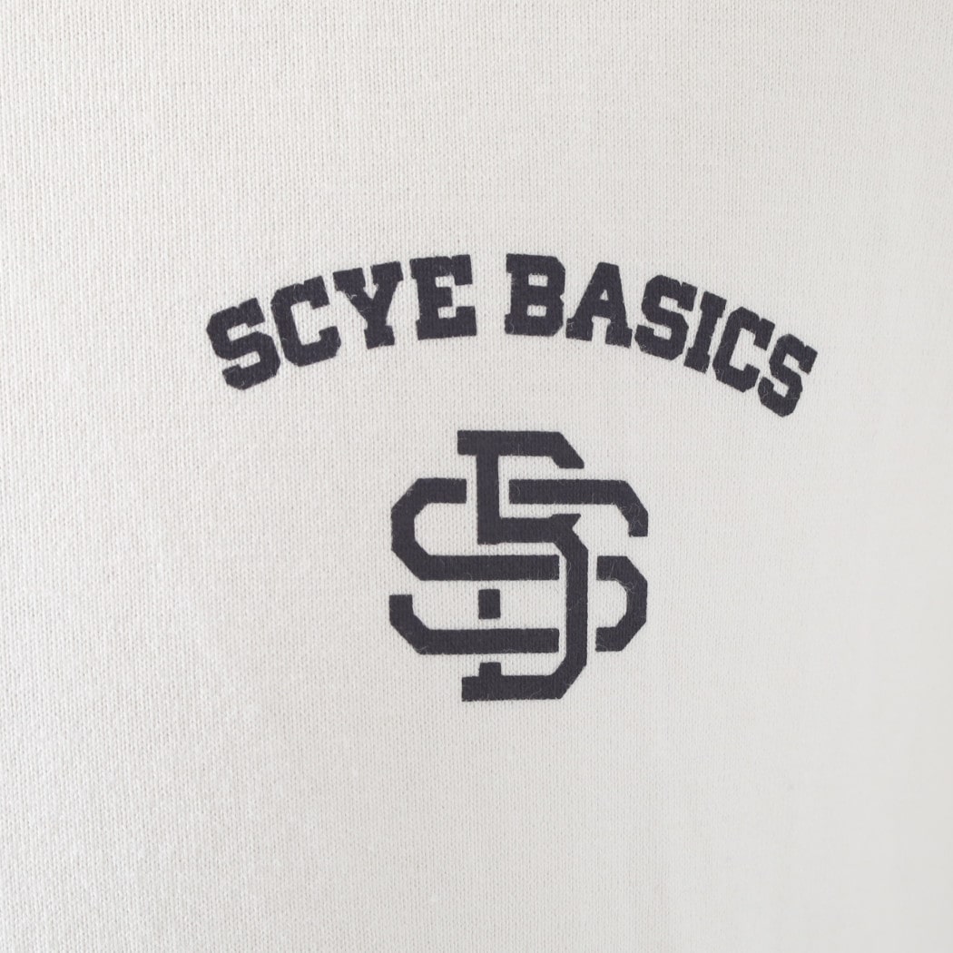 Scye サイ コットン ジャージー プリント リンガー Tシャツ Cotton Jersey Print Ringer T-Shirt オフシロ