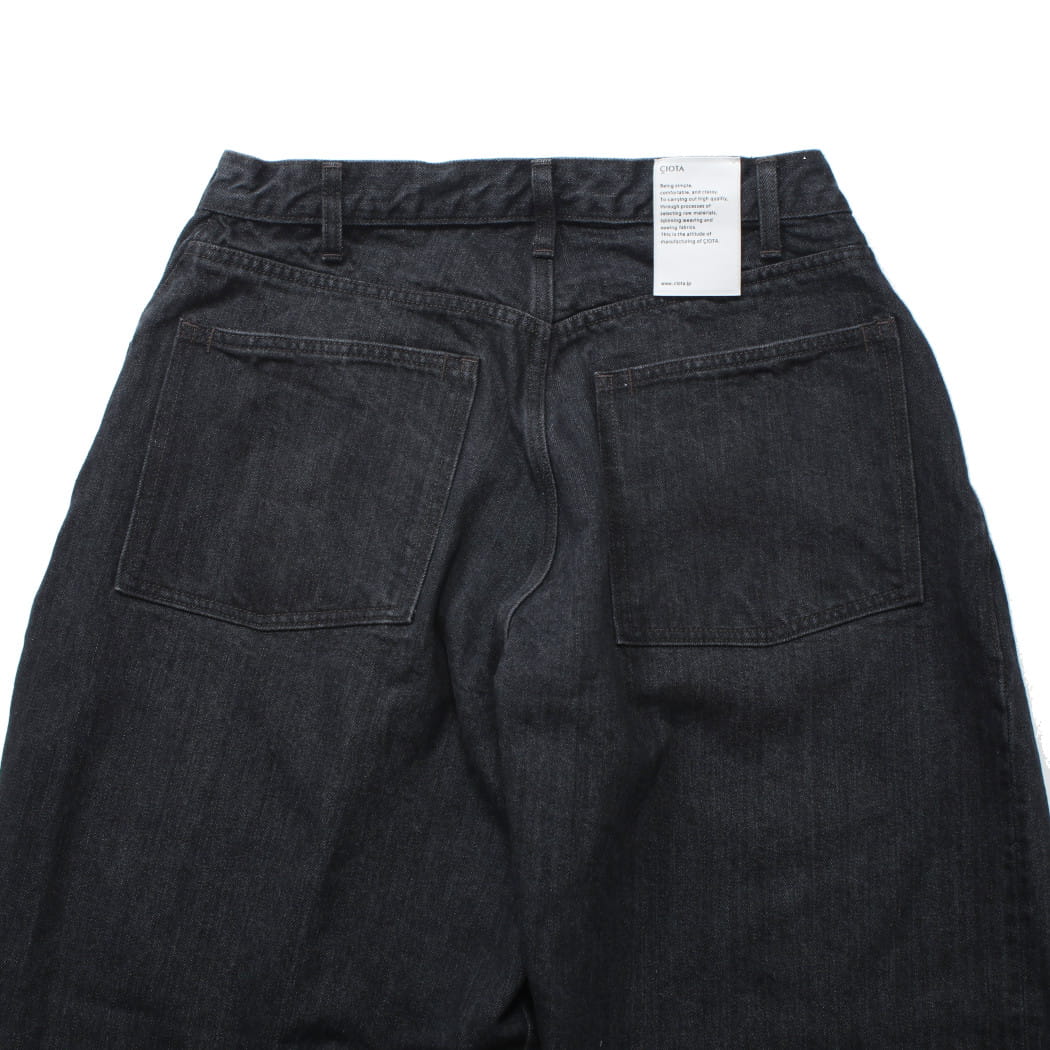 CIOTA シオタ 13.5oz Wide Baggy ワイドバギーデニム ミディアムブラック PTL-27WBG-MBK