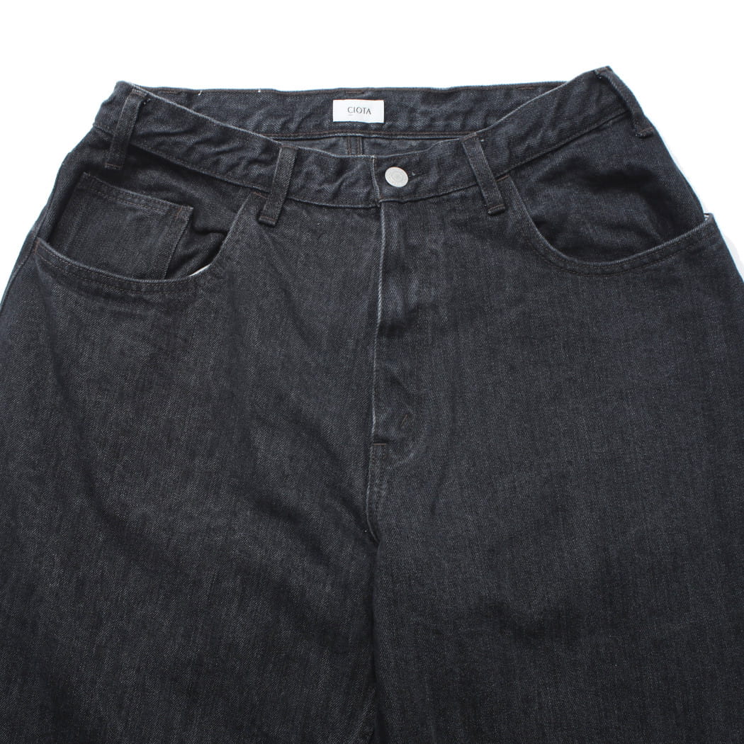 CIOTA シオタ 13.5oz Wide Baggy ワイドバギーデニム ミディアムブラック PTL-27WBG-MBK