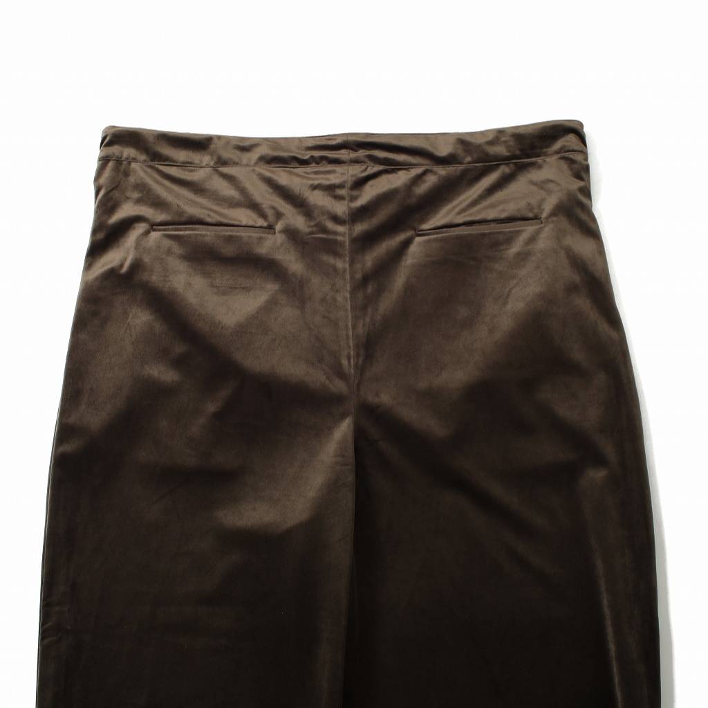 ATHA アタ ワイドイージーパンツ ブラウン VELVET GATHER WIDE EASY TROUSERS