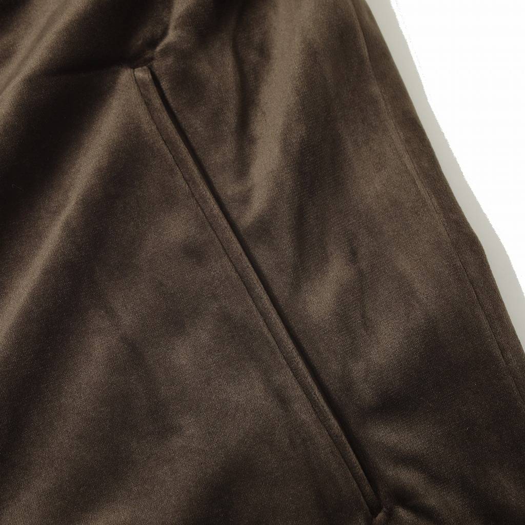 ATHA アタ ワイドイージーパンツ ブラウン VELVET GATHER WIDE EASY TROUSERS