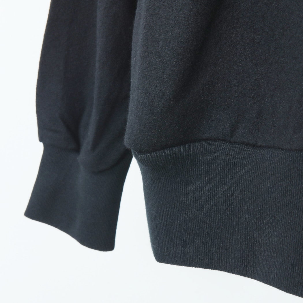 capertica カペルチカ スーパー140s ウォッシャブルウール スウェット コンビパーカー  Super140s Washable Wool MW_Jersey FG-Parka BLACK