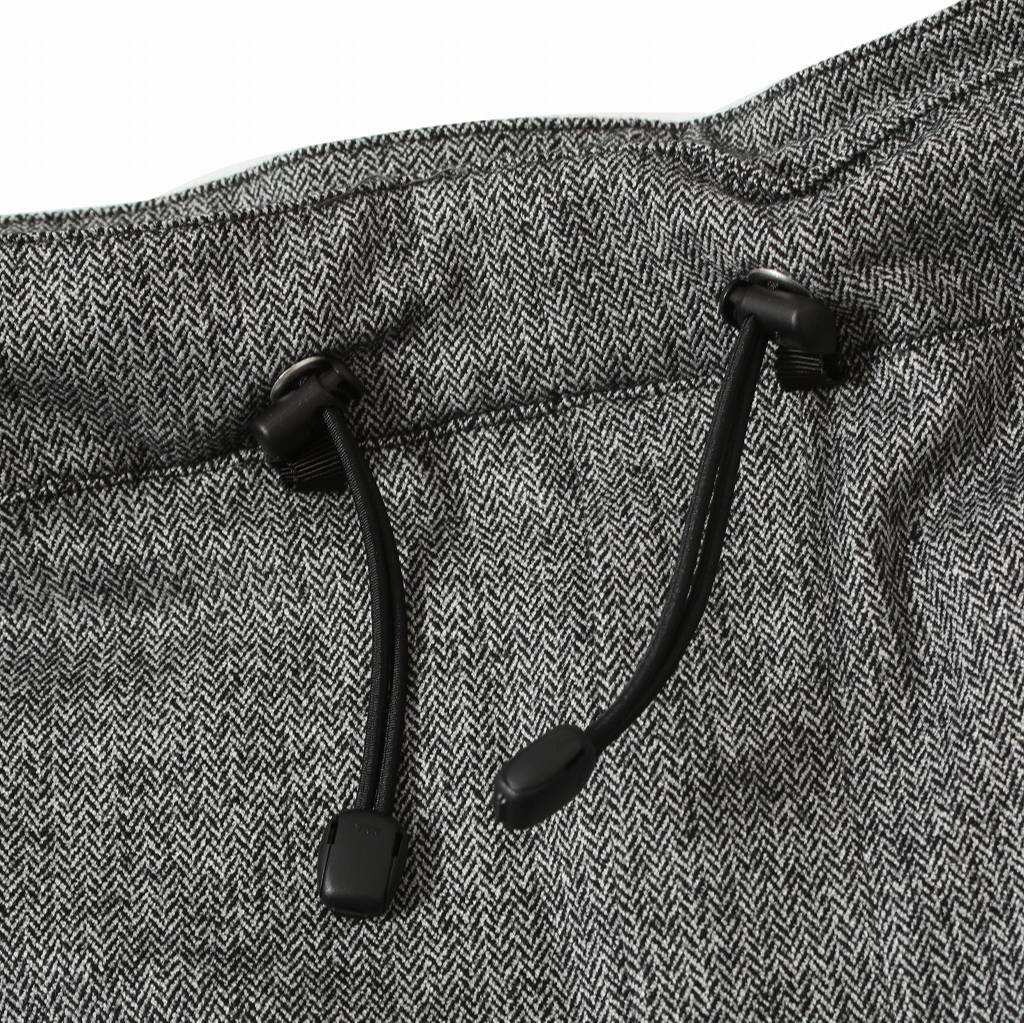 ATHA アタ ワイドイージーパンツ グレー CLASSICAL HERRINGBONE GATHER WIDE EASY TROUSERS