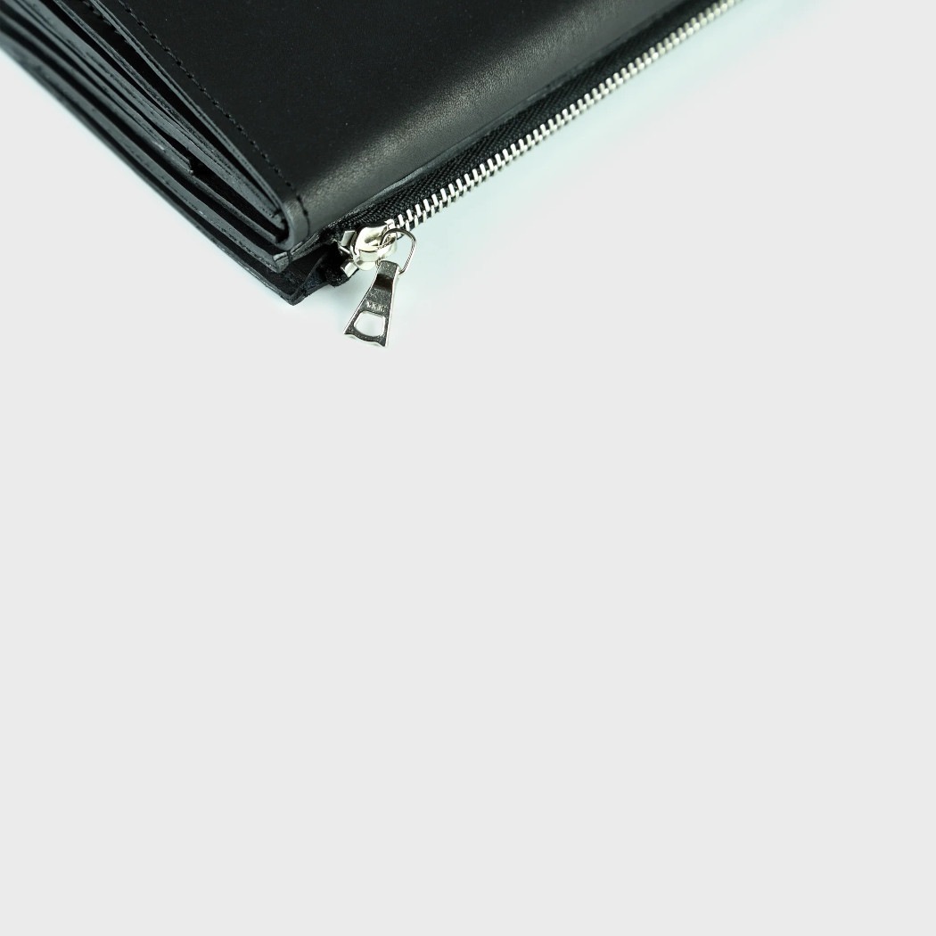 ファーデン FADEN レザーロングウォレット ブラック Leather Long Wallet「009_Ian」