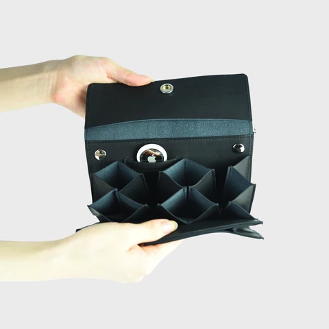 ファーデン FADEN レザーロングウォレット ブラック Leather Long Wallet「009_Ian」