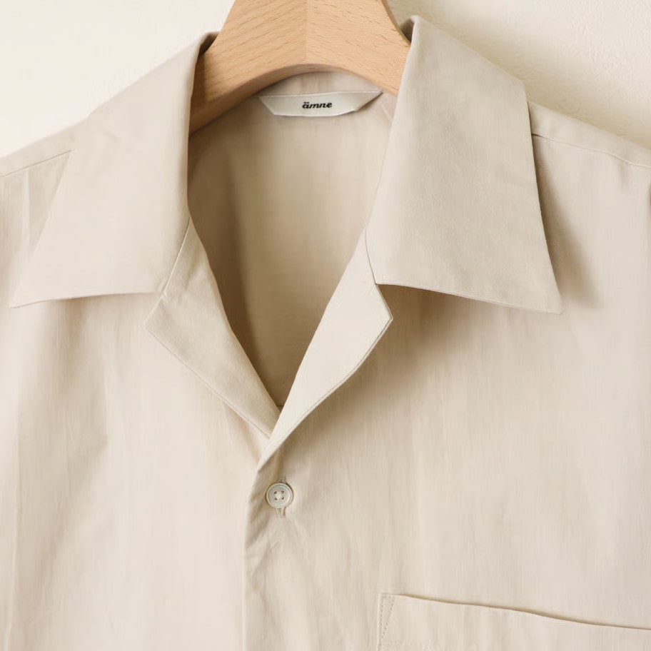 amne アンヌ オープンカラーシャツ シャンブレー 半袖 CHAMBRAY japon
