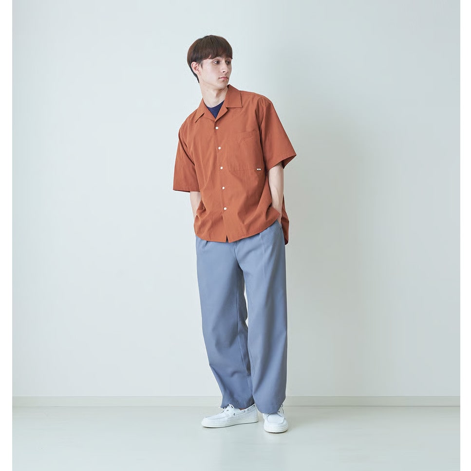 amne アンヌ オープンカラーシャツ シャンブレー 半袖 CHAMBRAY japon