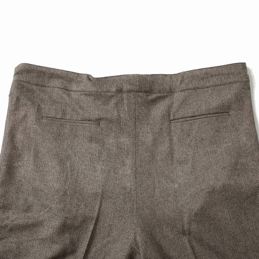 ATHA アタ ワイドイージーパンツ ブラウン CLASSICAL HERRINGBONE GATHER WIDE EASY TROUSERS
