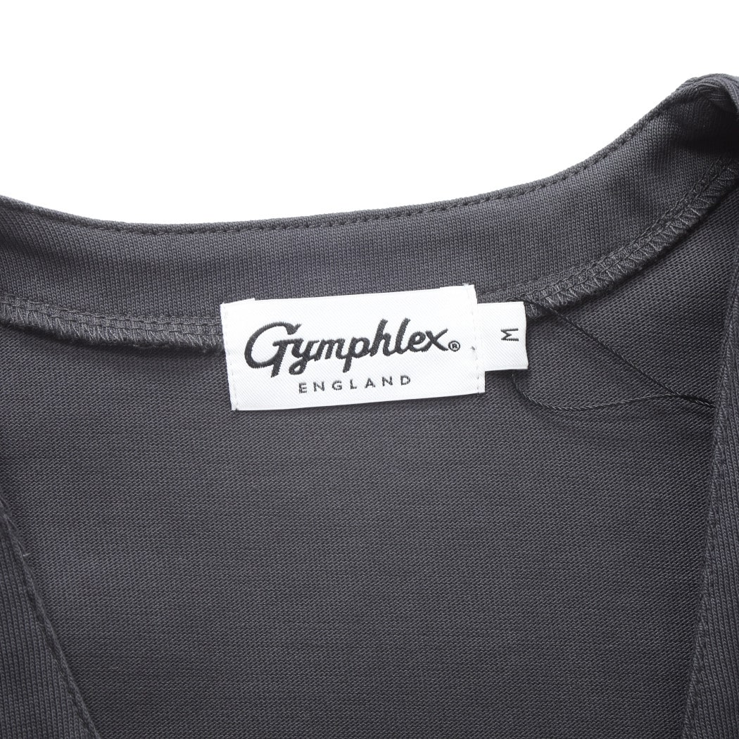 GYMPHLEX ジムフレックス コットン ジップ カーディガン チャコールグレー