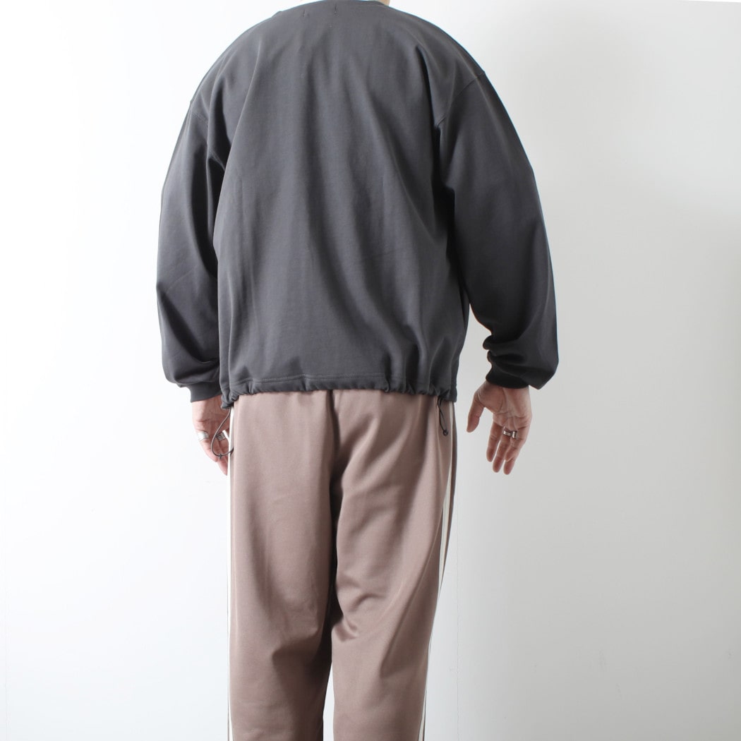 GYMPHLEX ジムフレックス コットン ジップ カーディガン チャコールグレー