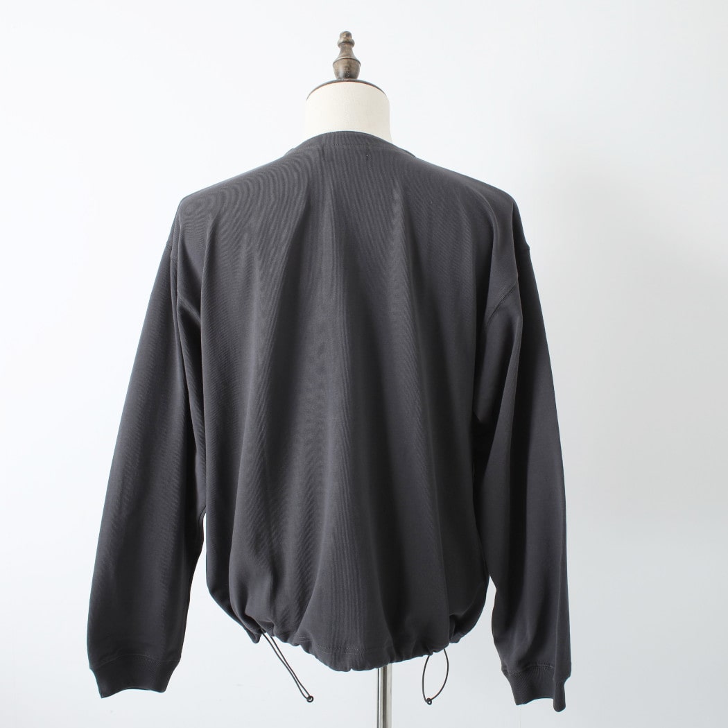 GYMPHLEX ジムフレックス コットン ジップ カーディガン チャコールグレー