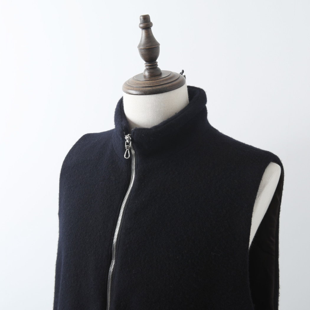トップス marka PUFFED VEST DARK NAVY /markaware marka マーカ スーパー130's ナッピングウール ベスト ダークネイビー