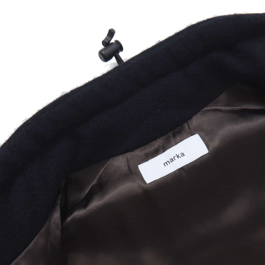 marka マーカ スーパー130's ナッピングウール ベスト ダークネイビー