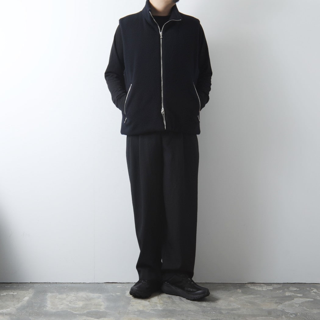 marka マーカ スーパー130's ナッピングウール ベスト ダークネイビー