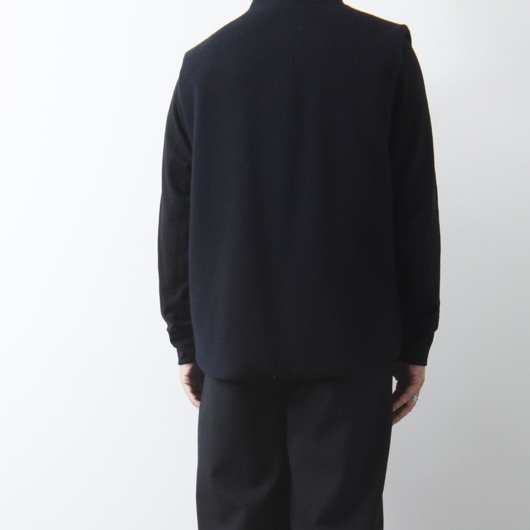 marka マーカ スーパー130's ナッピングウール ベスト ダークネイビー