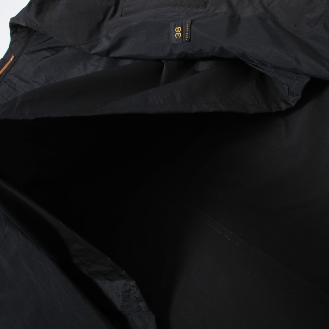 【10%OFF クーポン発行中!!】い。<br><br>SCYE BASICS サイベーシックス High Density Mill Cloth Balmacaan Coat ハイデンシティ ミルクロス バルマカーンコート ブラック