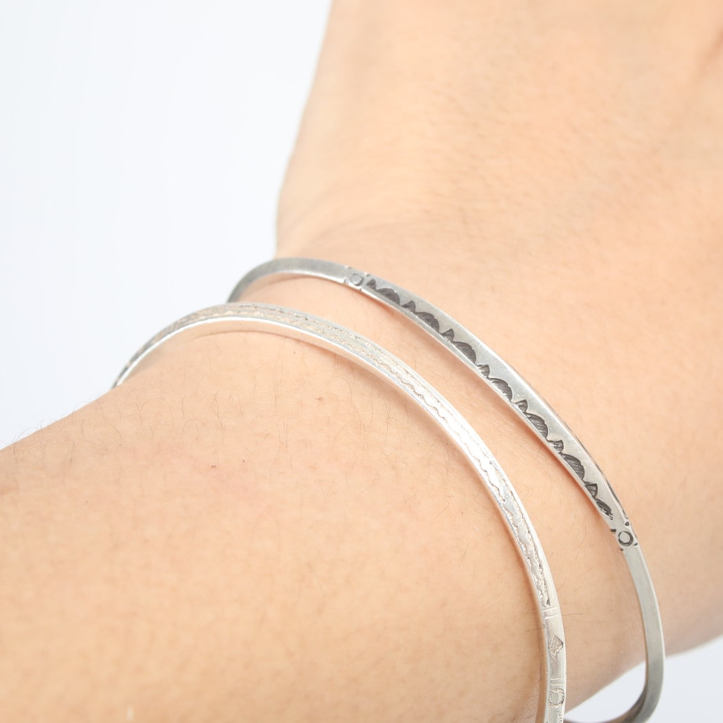 TOUAREG SILVER JEWELRY トゥアレグ シルバー ジュエリー シルバーバングル EBONY MARU シルバー