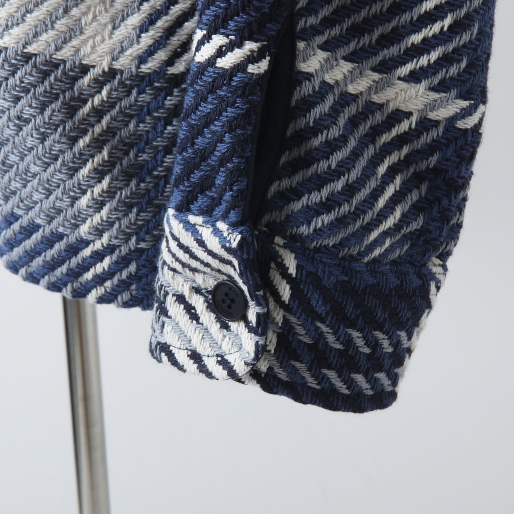 WAXLONDON ワックスロンドン ホワイティングオーバーシャツ スペアチェック マリン ネイビー WHITING OVERSHIRT MARINE