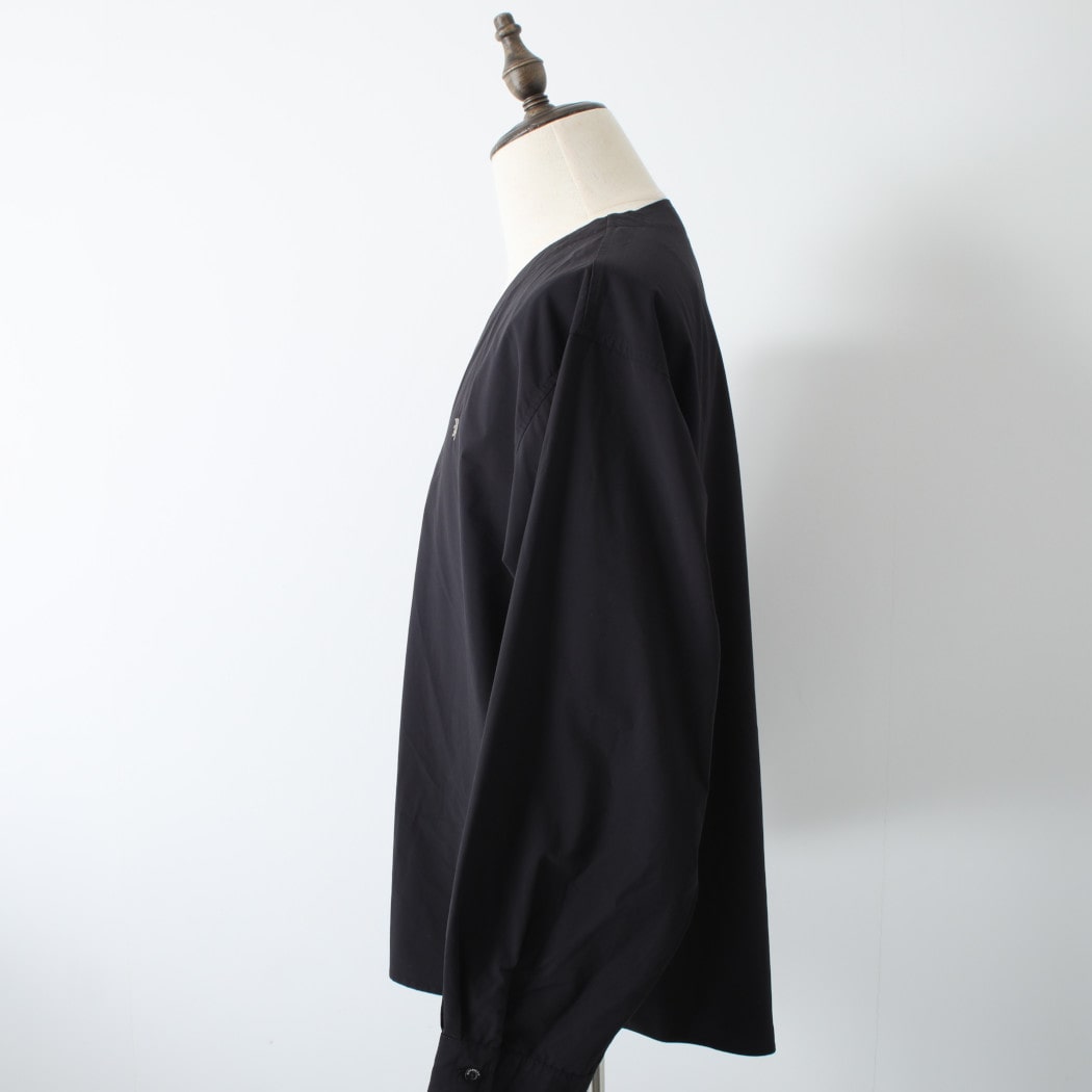 GYMPHLEX ジムフレックス ストレッチタイプライター Vネック 長袖シャツ ダークネイビー