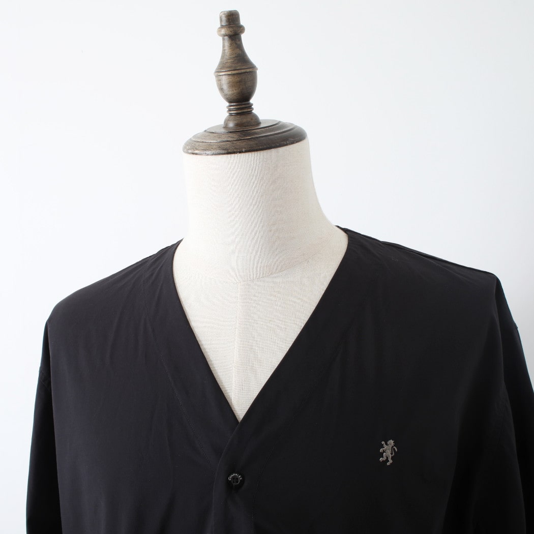 GYMPHLEX ジムフレックス ストレッチタイプライター Vネック 長袖シャツ ダークネイビー