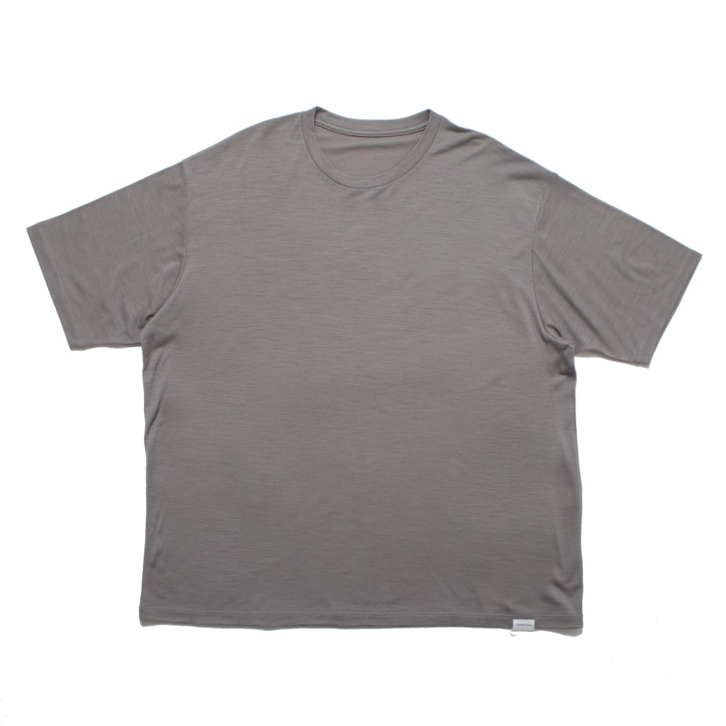 CAPERTICA カペルチカ ウールTシャツ Super120s ウオッシャブルウール グレー GRAISE
