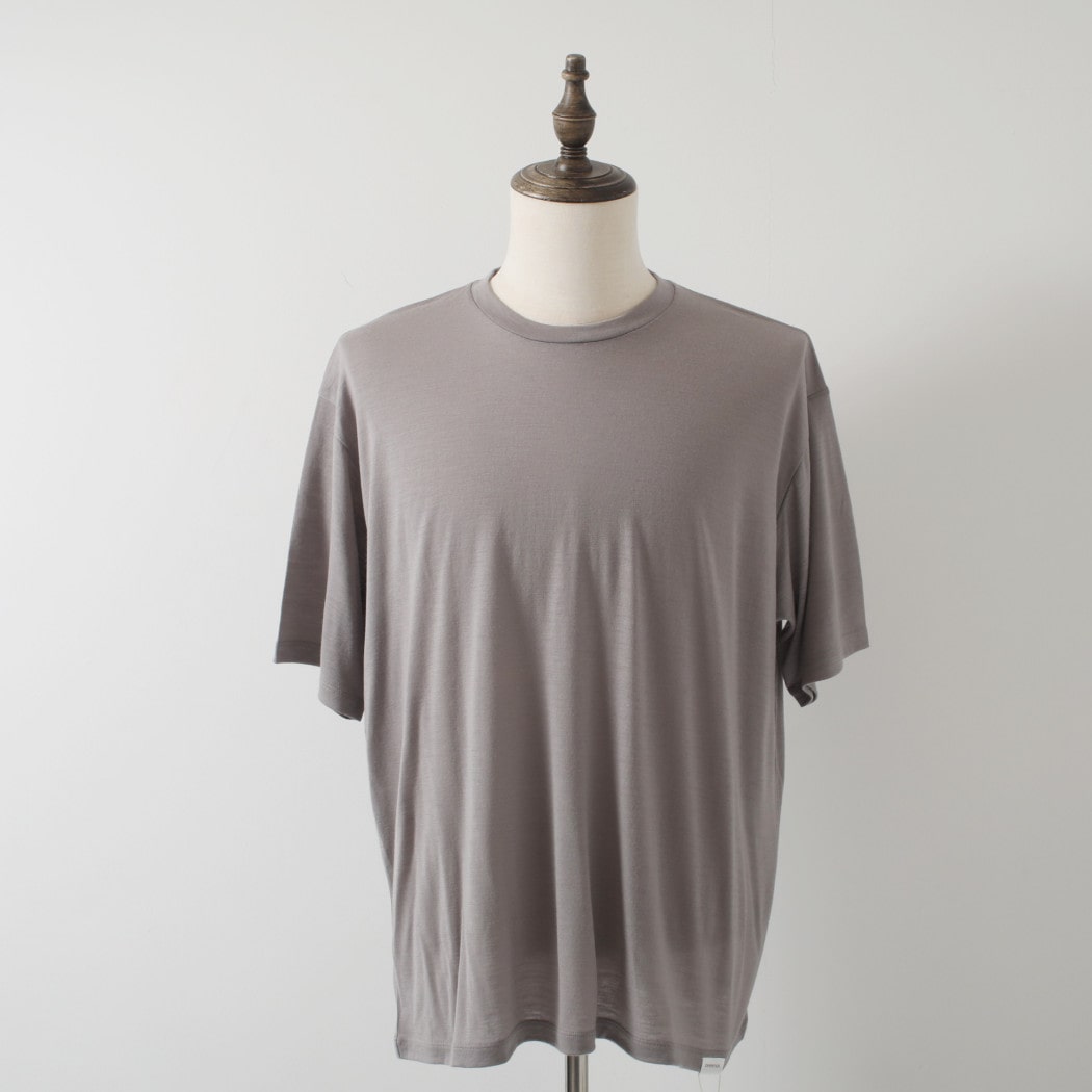CAPERTICA カペルチカ ウールTシャツ Super120s ウオッシャブルウール グレー GRAISE