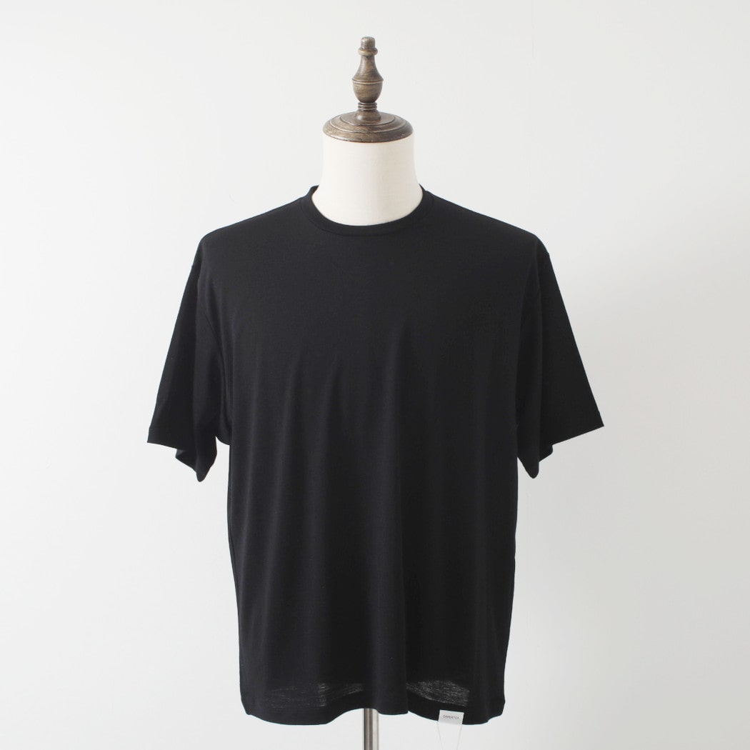 CAPERTICA カペルチカ ウールTシャツ Super120s ウオッシャブルウール ブラック