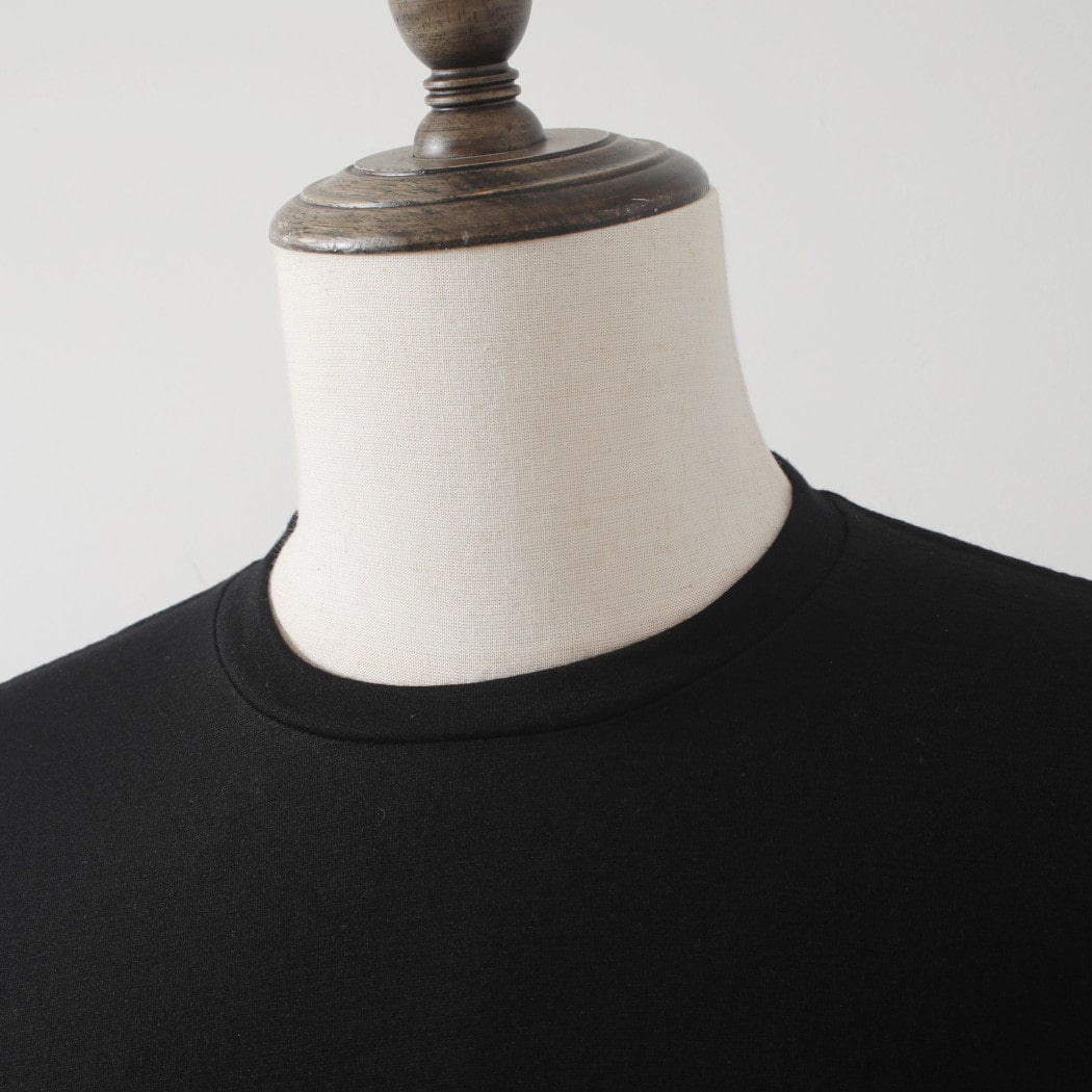 CAPERTICA カペルチカ ウールTシャツ Super120s ウオッシャブルウール ブラック