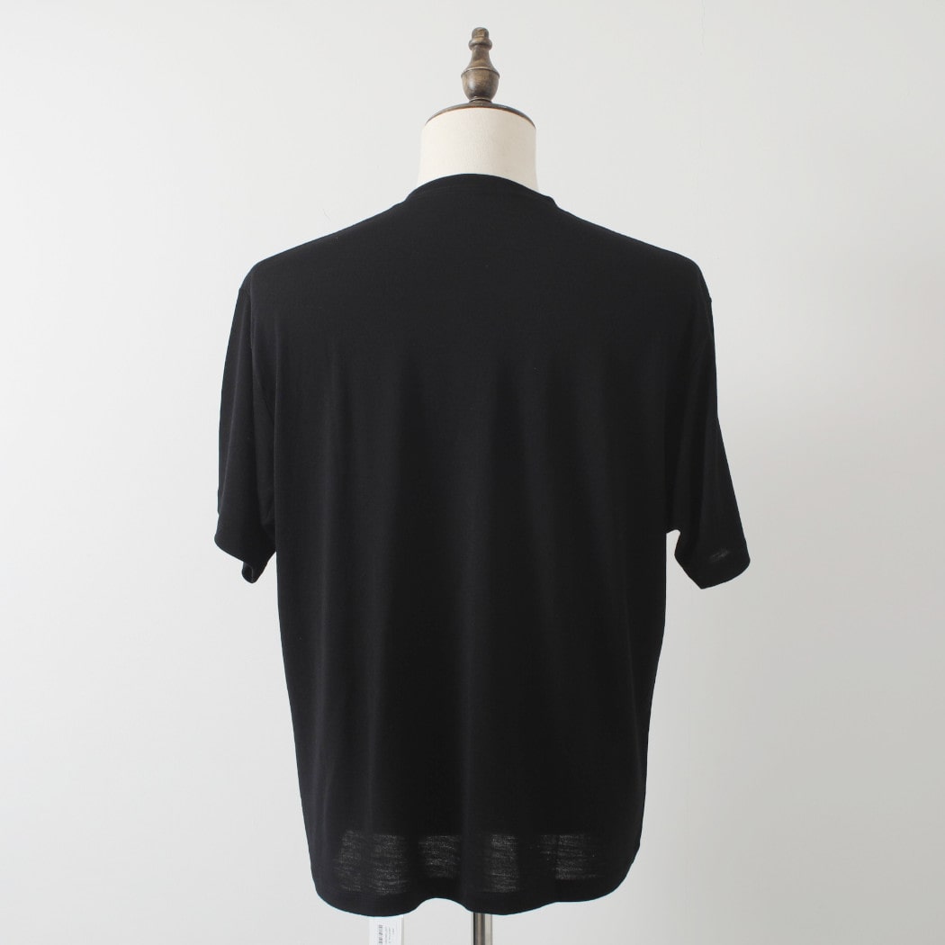 CAPERTICA カペルチカ ウールTシャツ Super120s ウオッシャブルウール ブラック