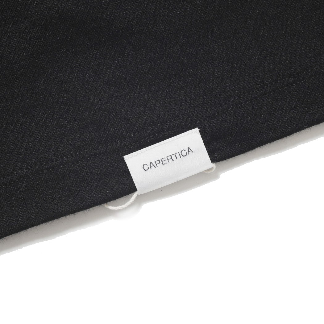 CAPERTICA カペルチカ ウールTシャツ Super120s ウオッシャブルウール ブラック