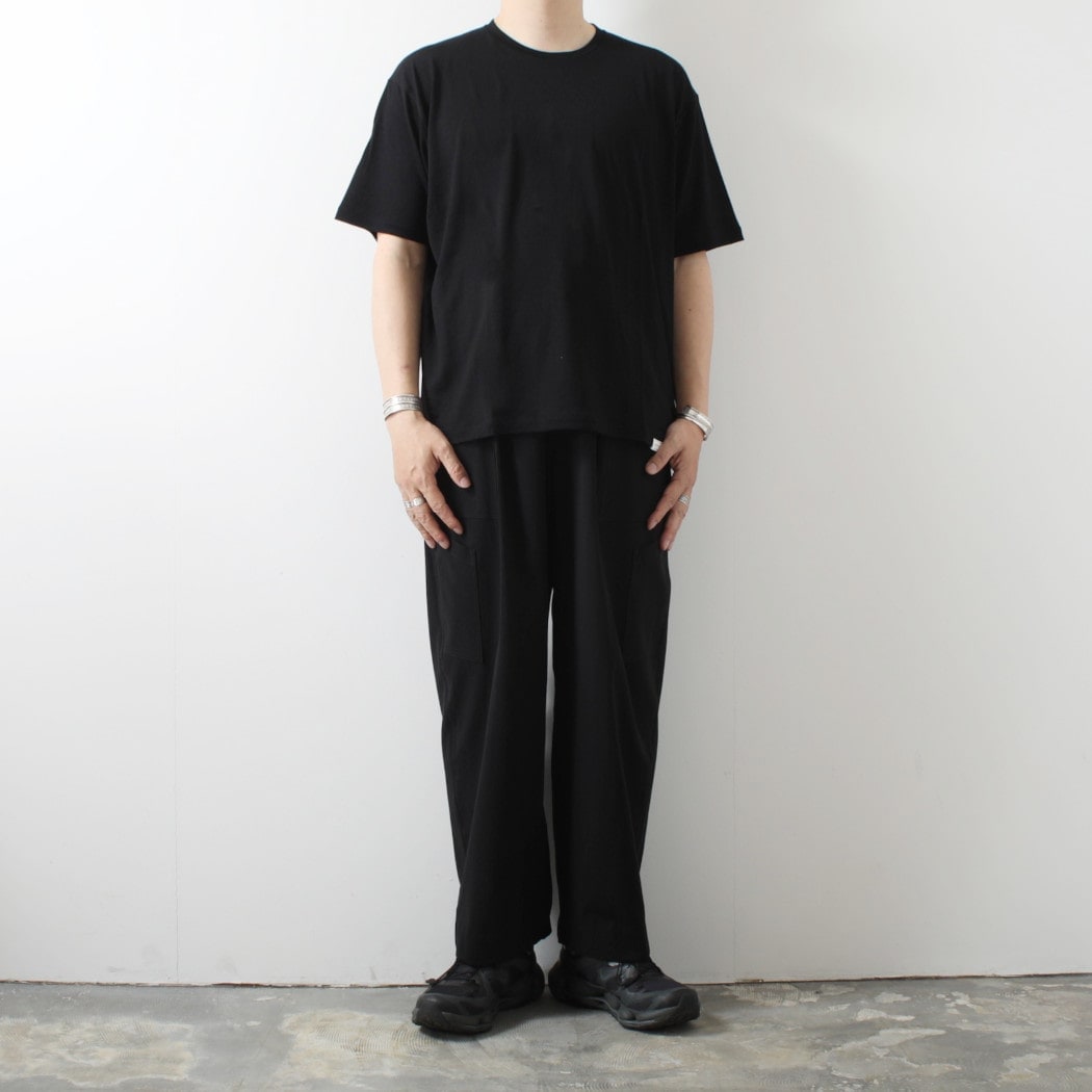 CAPERTICA カペルチカ ウールTシャツ Super120s ウオッシャブルウール ブラック