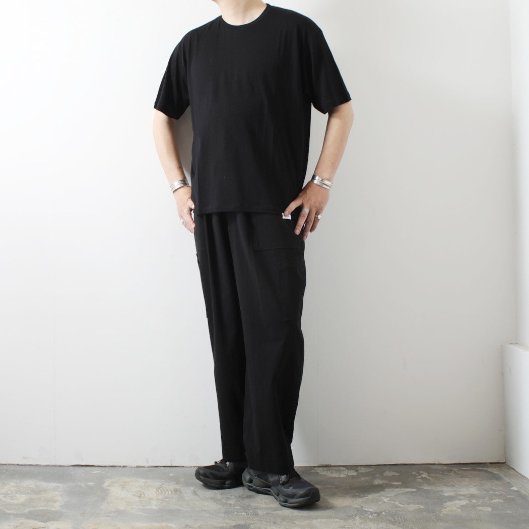 CAPERTICA カペルチカ ウールTシャツ Super120s ウオッシャブルウール ブラック
