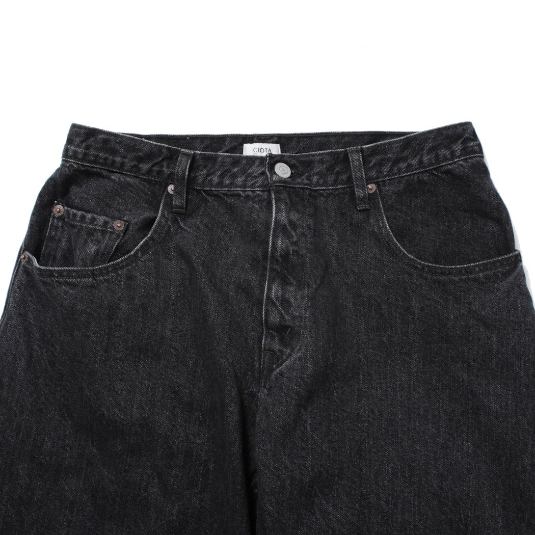 CIOTA シオタ New Baggy 5 Pocket Pants 生機 デニム スビンコットン 13.5ozバギーデニム ミディアムブラック