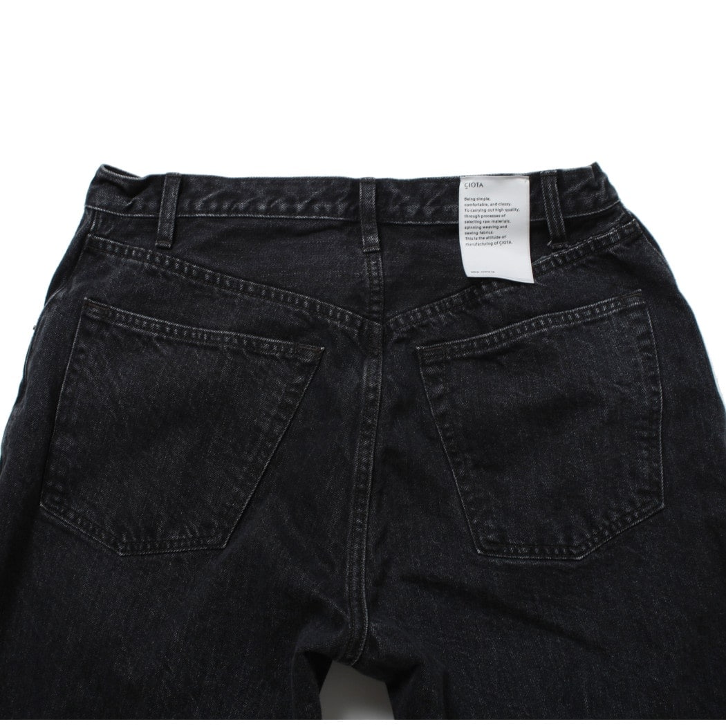 CIOTA シオタ New Baggy 5 Pocket Pants 生機 デニム スビンコットン 13.5ozバギーデニム ミディアムブラック